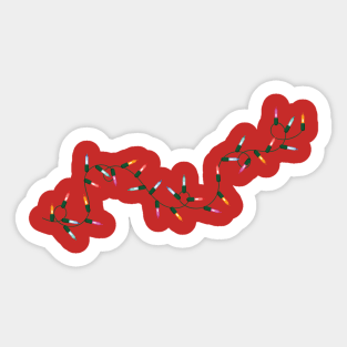 Tangle of Christmas lights Sticker